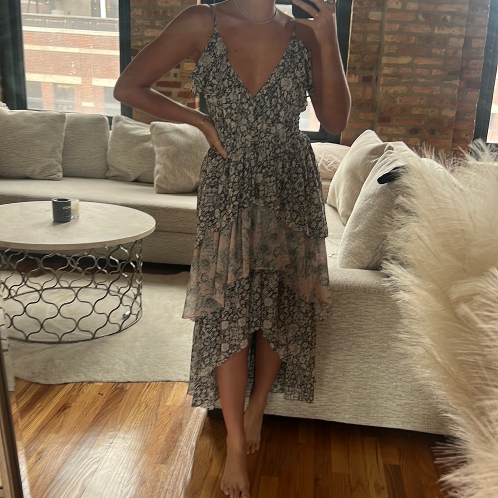 Miss Los Angeles - Floral Print Long Dress